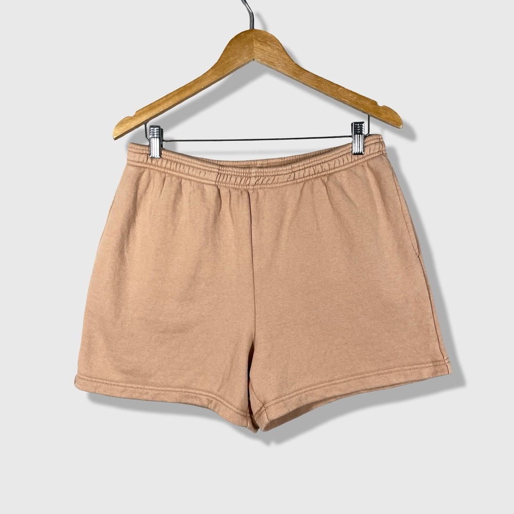 Aerie Sweat Shorts Womens S Tan Athleisure Loungewear Minimalist Casual Sporty